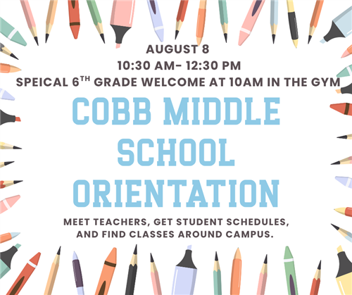 Orientation August 8, 10:30 am to 12:30 pm